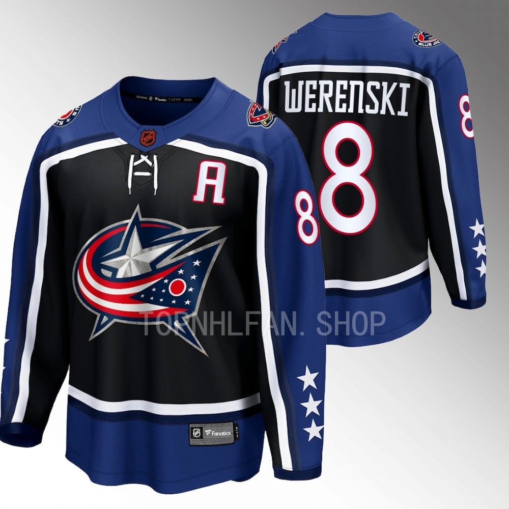 Columbus Blue Jackets Zach Werenski Navy 2022 Special Edition 2.0 Breakaway Retro Jersey