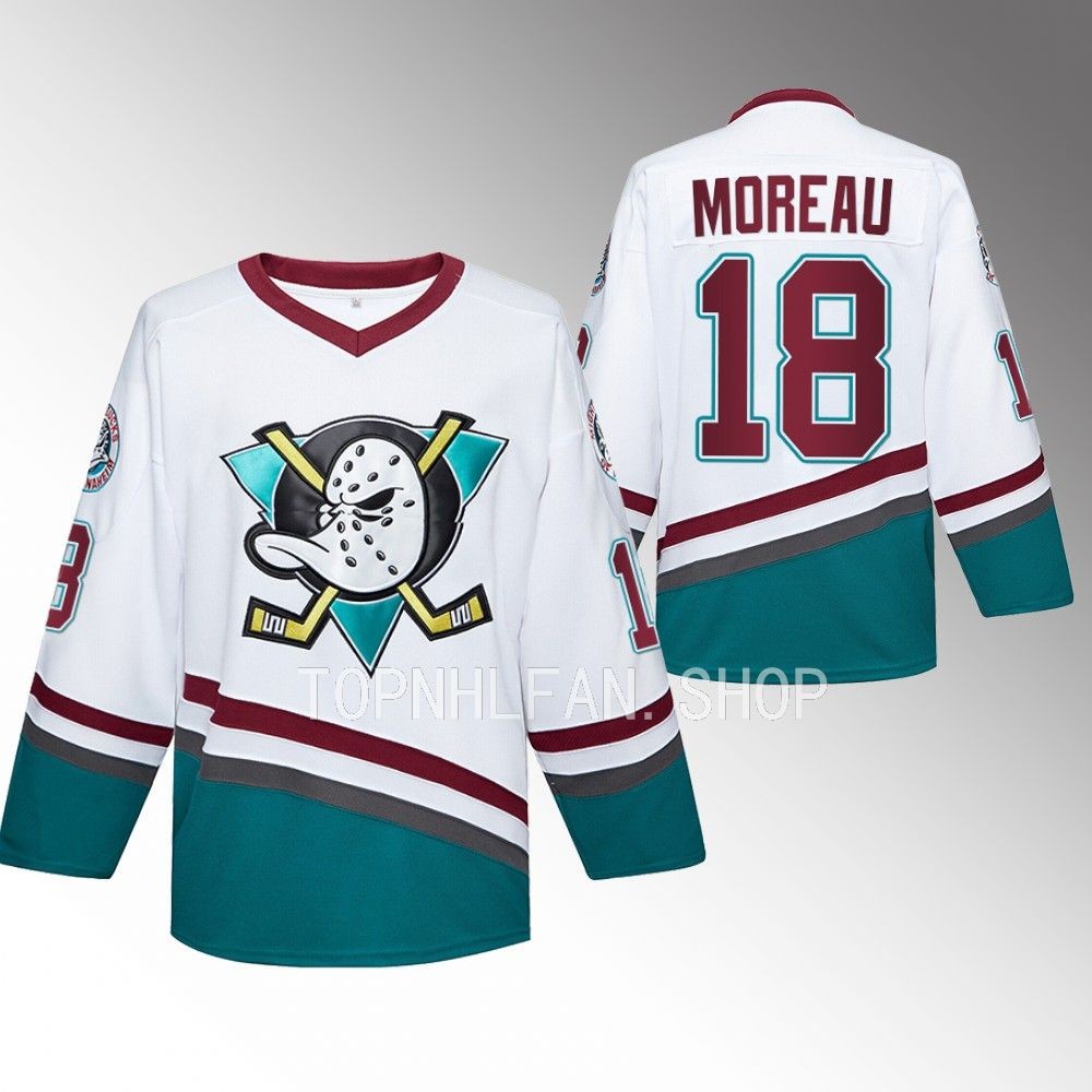 Connie Moreau Ducks Mighty Ducks Jersey White Hockey