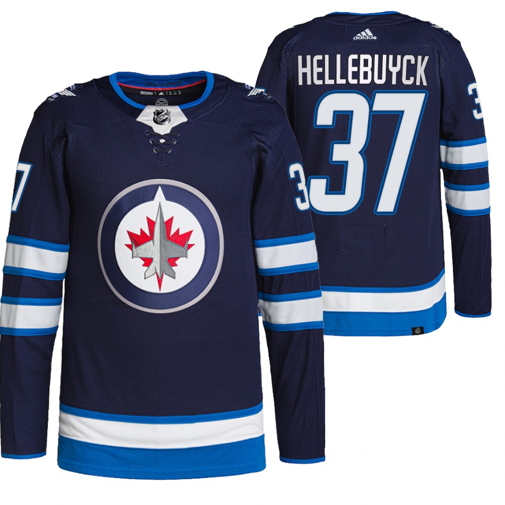 Connor Hellebuyck Winnipeg Jets Navy Authentic Pro Home Jersey