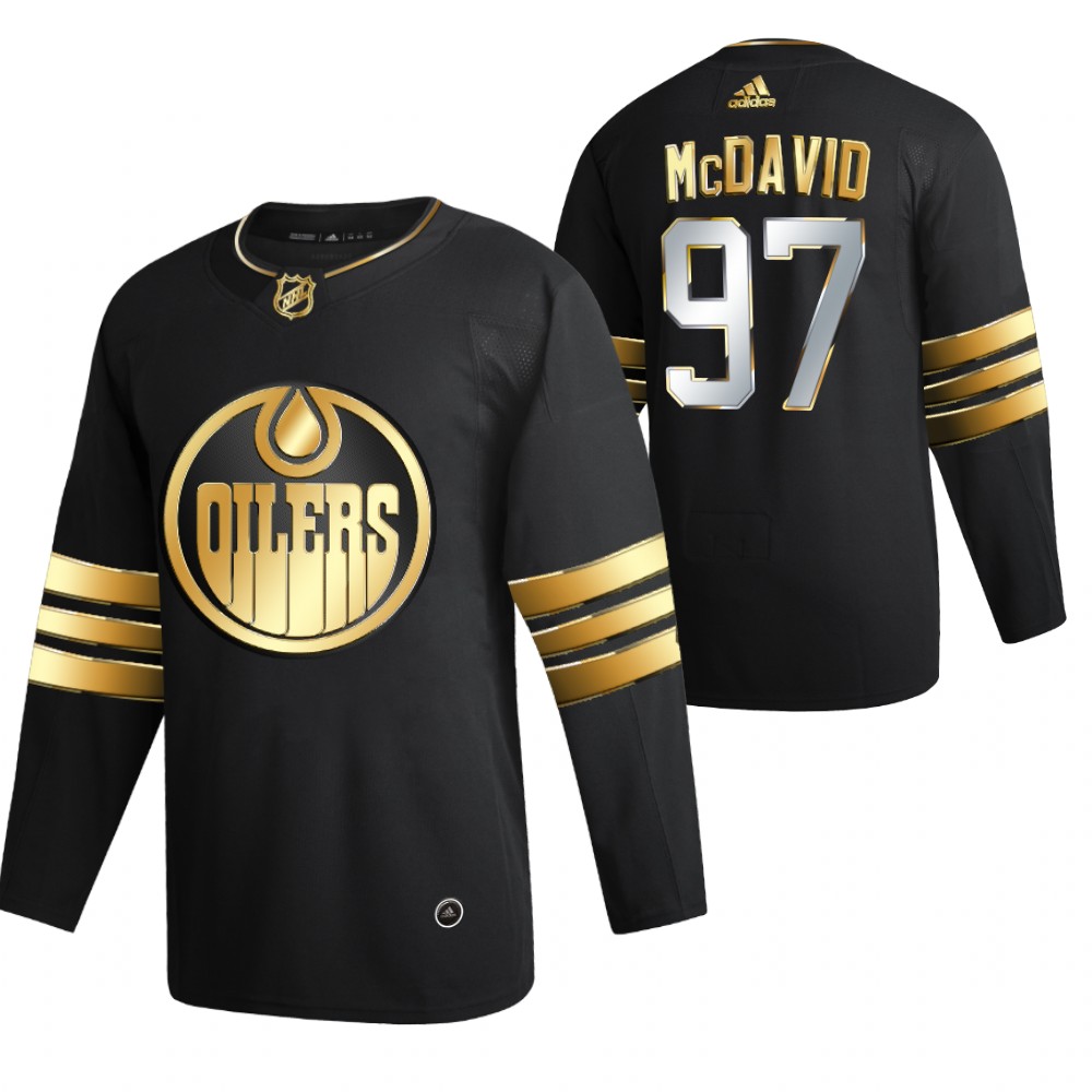 Connor McDavid Edmonton Oilers Black 2021 Golden Edition Jersey Limited Authentic