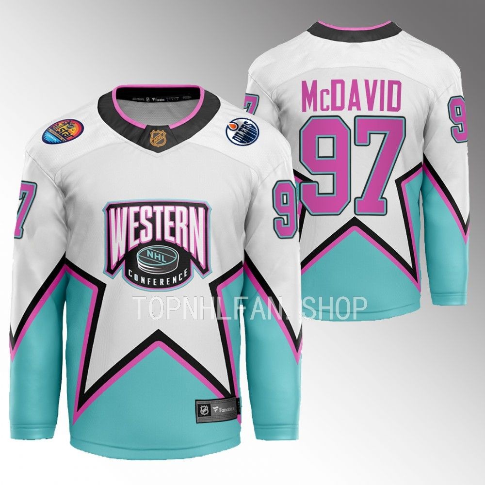 Connor McDavid Edmonton Oilers Jersey 2023 NHL All-Star White Western Conference