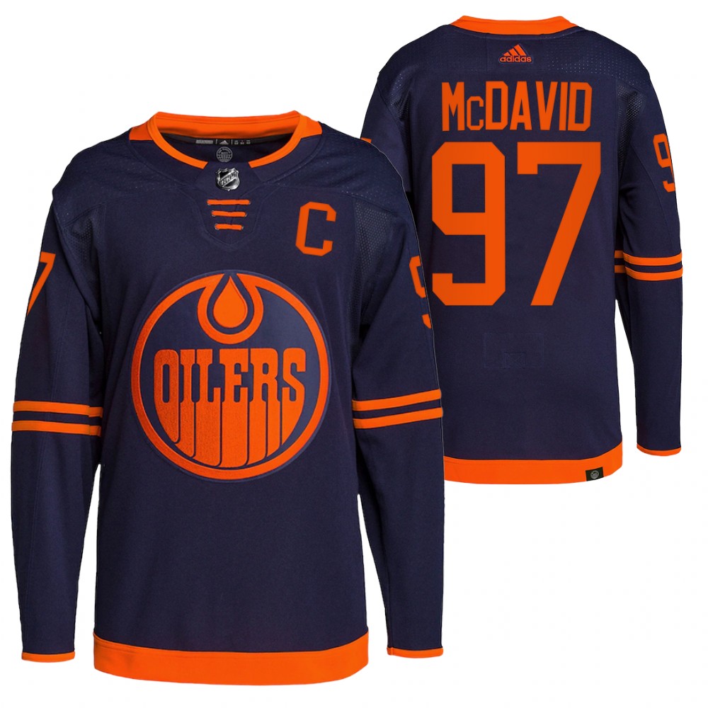 Connor McDavid Edmonton Oilers Navy Alternate Primegreen Authentic Pro Jersey