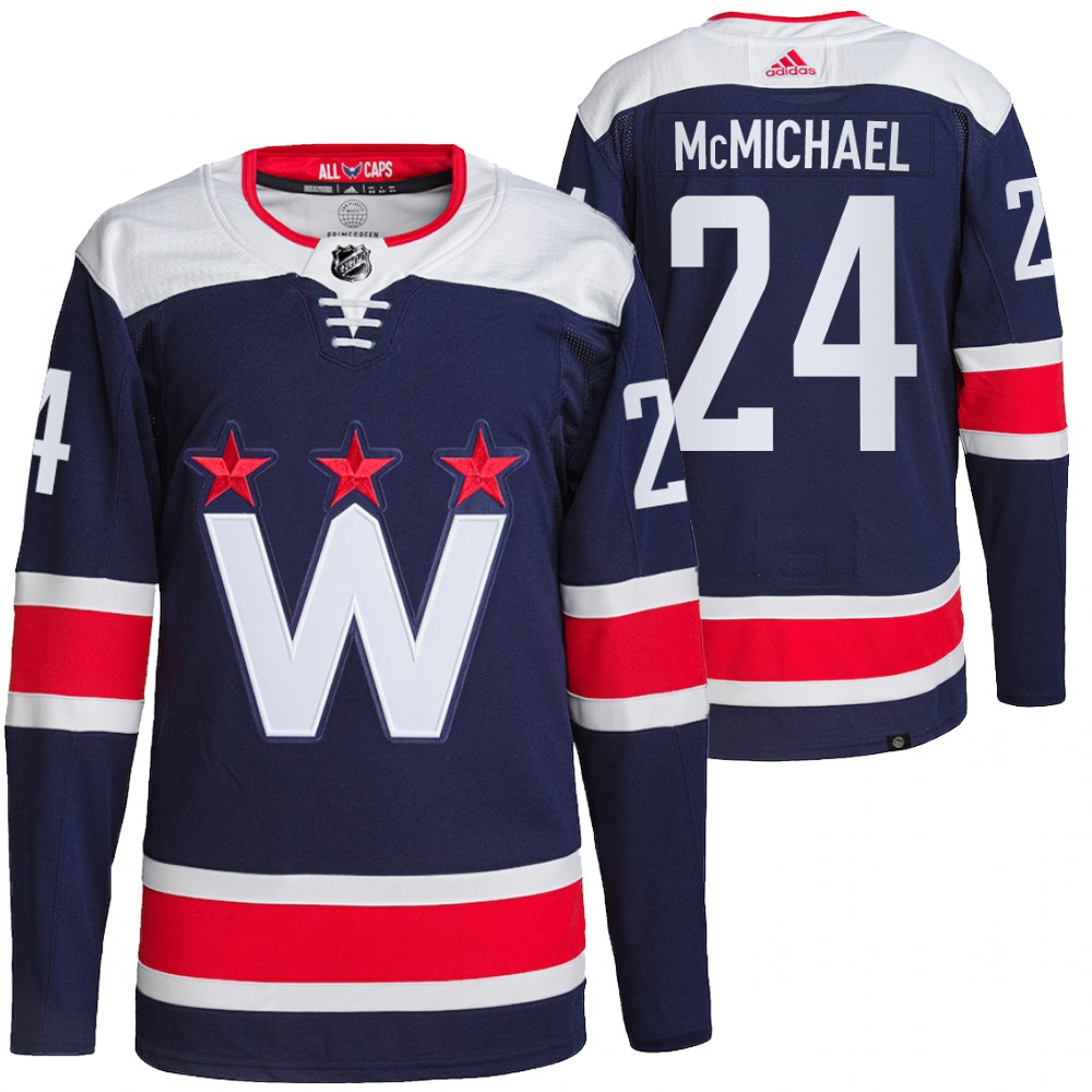 Connor McMichael Washington Capitals Navy Alternate Primegreen Authentic Pro Jersey