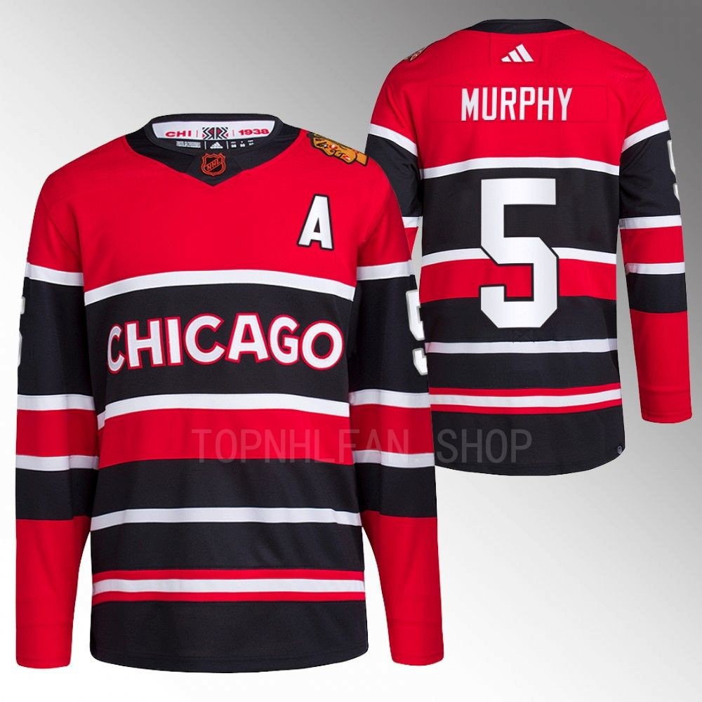 Connor Murphy 2022 Chicago Blackhawks Red Reverse Retro 2.0 Authentic Primegreen Jersey