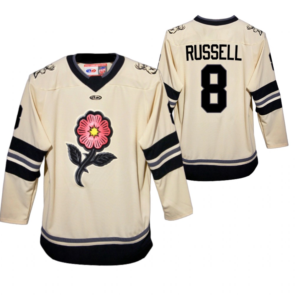 Connor Russell Jersey Iowa Heartlanders Wild Prairie Rose Gray 2022 Third