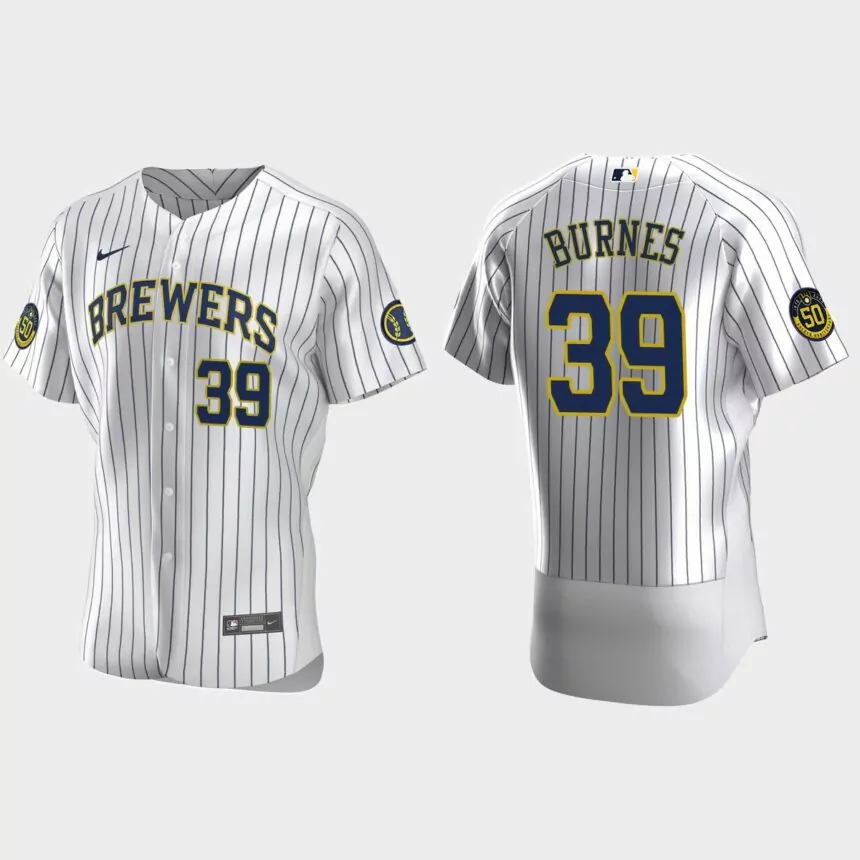 Corbin Burnes #39 Milwaukee Brewers Authentic Home Jersey – White