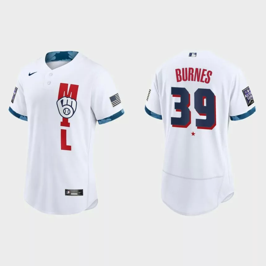 Corbin Burnes Milwaukee Brewers 2021 MLB All-Star Game Authentic Jersey – White