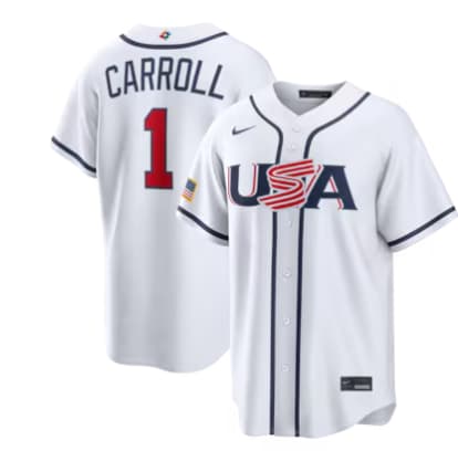 Corbin Carroll USA Baseball Nike 2026 World Baseball Classic Home Stadium Jersey - White