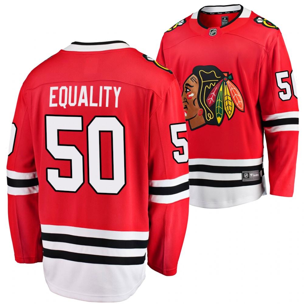 Corey Crawford Blackhawks Red We Skate For Equality Home Jersey