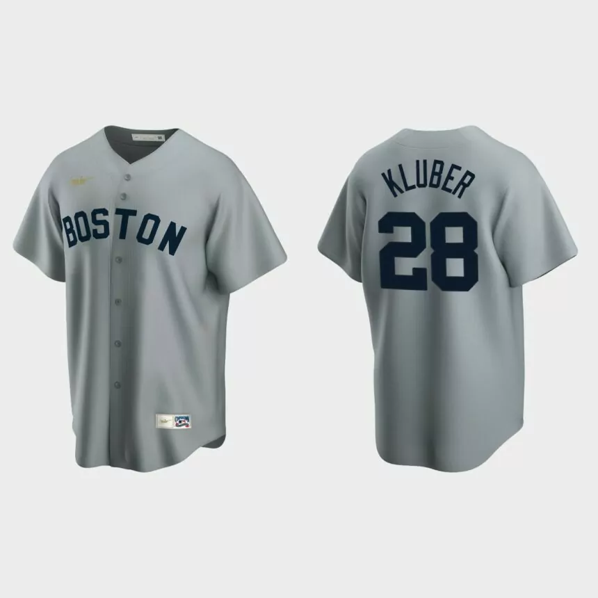Corey Kluber Boston Red Sox Cooperstown Collection Road Jersey – Gray