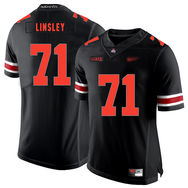Corey Linsley Ohio State Buckeyes Men's Jersey - #71 NCAA Black Replica Authentic
