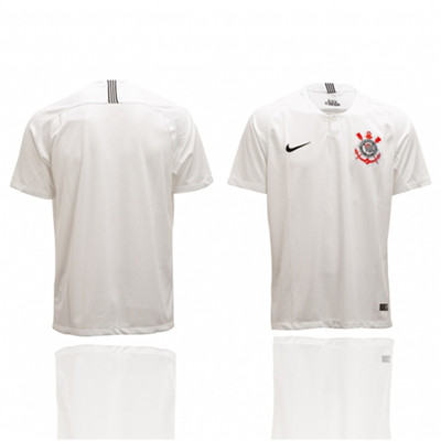 Corinthians Blank White Home Soccer Club Jersey
