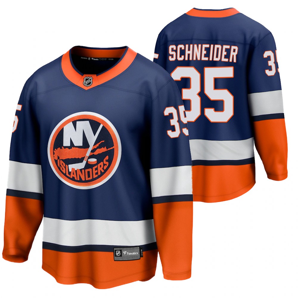 Cory Schneider Islanders 2021 Special Edition Navy Jersey Reverse Retro