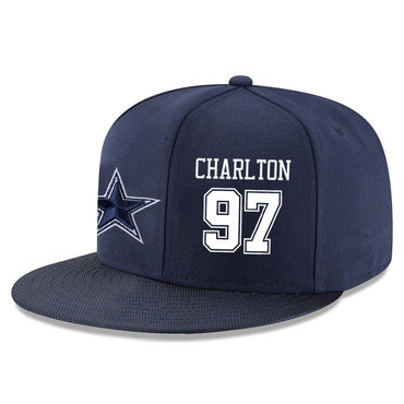 Cowboys 97 Taco Charlton Navy Adjustable Hat