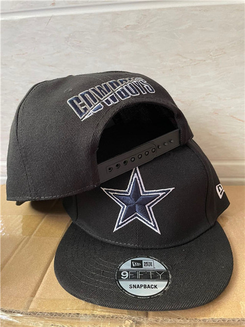 Cowboys Black Snapback Hat--TX