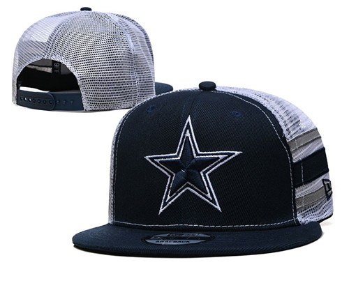 Cowboys Navy Snapback Hat -- -TX