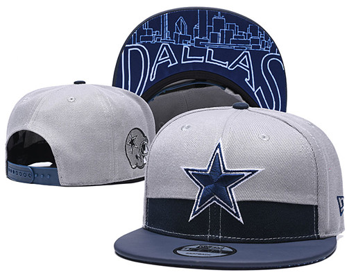 Cowboys Team Logo Gray Adjustable Hat TX