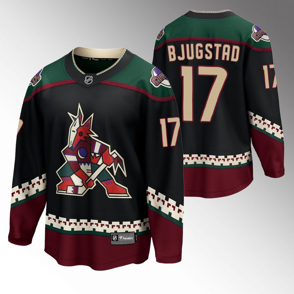 Coyotes #17 Nick Bjugstad Black 2022 Home Jersey