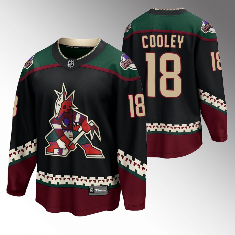 Coyotes #18 Logan Cooley Black Home Jersey