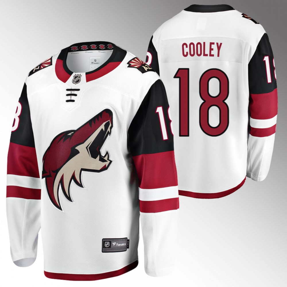Coyotes #18 Logan Cooley White Away Jersey