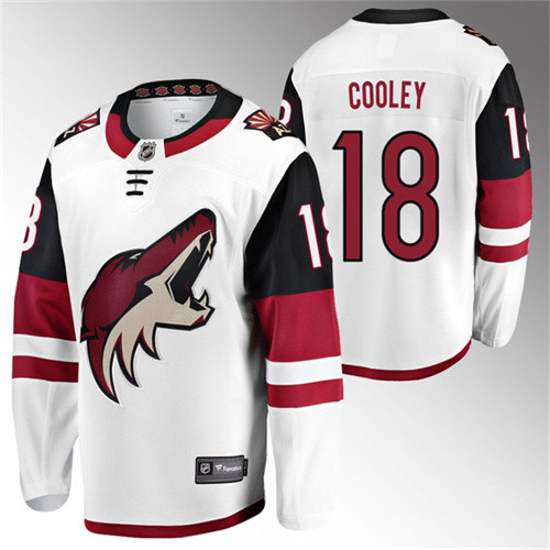Coyotes #18 Logan Cooley White Away Jersey