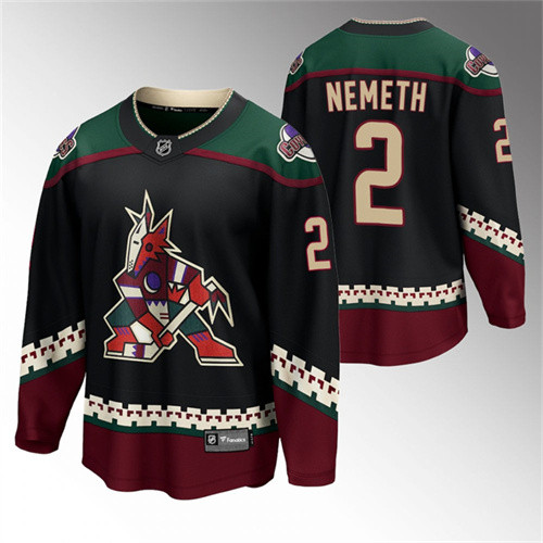 Coyotes #2 Patrik Nemeth Black 2022 Home Jersey
