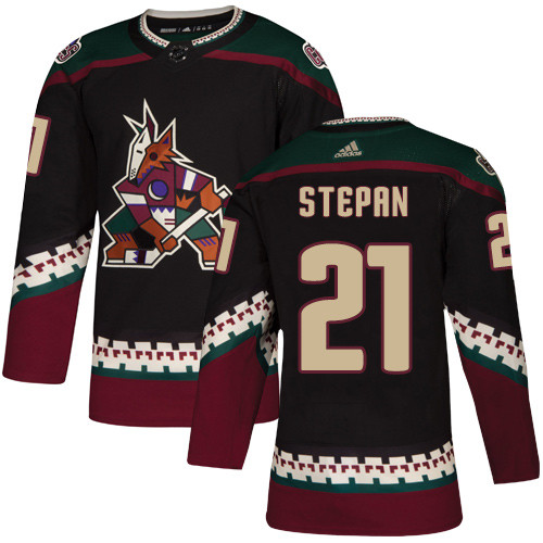 Coyotes #21 Derek Stepan Black Alternate Authentic Stitched Hockey Jersey