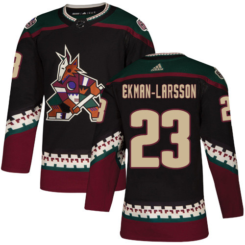 Coyotes #23 Oliver Ekman-Larsson Black Alternate Authentic Stitched Hockey Jersey