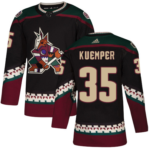 Coyotes #35 Darcy Kuemper Black Alternate Authentic Stitched Hockey Jersey
