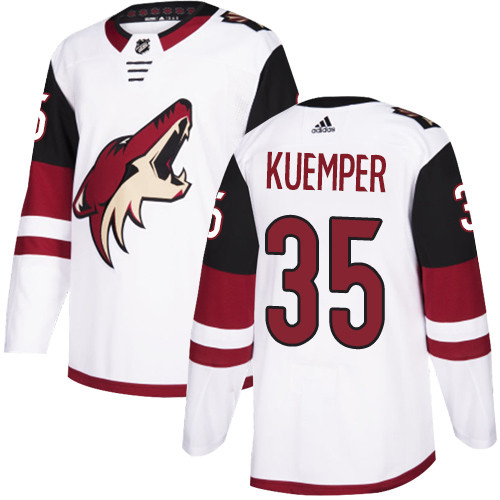 Coyotes #35 Darcy Kuemper White Road Authentic Stitched Hockey Jersey