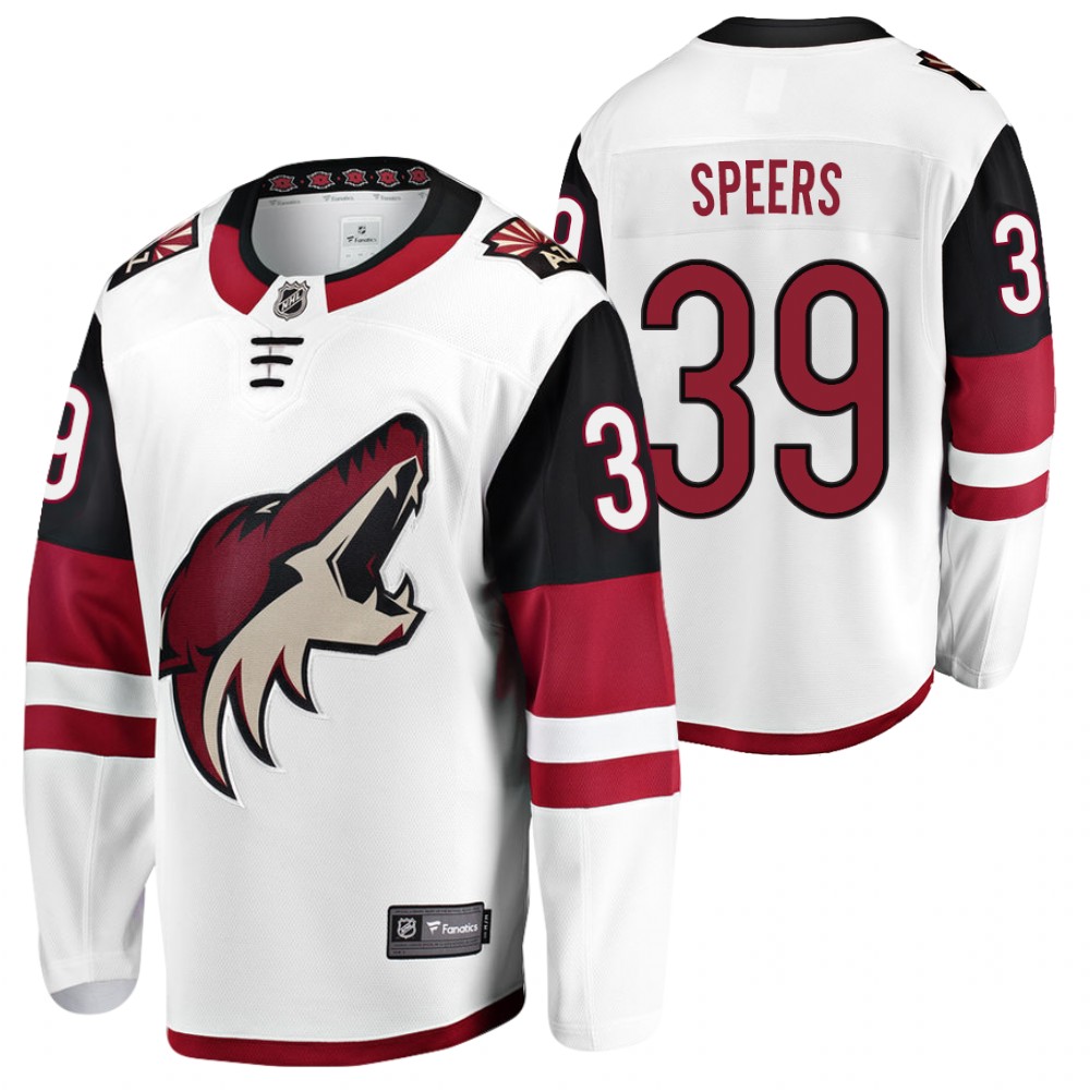 Coyotes #39 Blake Speers White 2021-22 Away Jersey