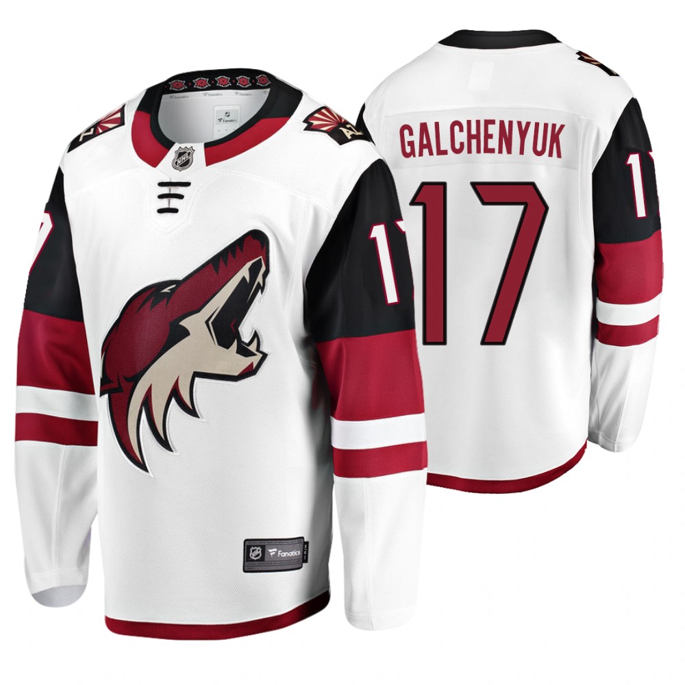 Coyotes Alex Galchenyuk White Fanatics Branded Away Breakaway Jersey