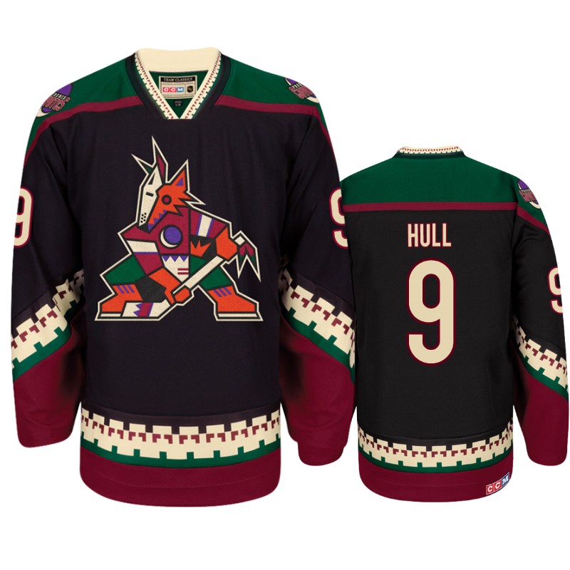 Coyotes Bobby Hull Black Classic Throwback Jersey