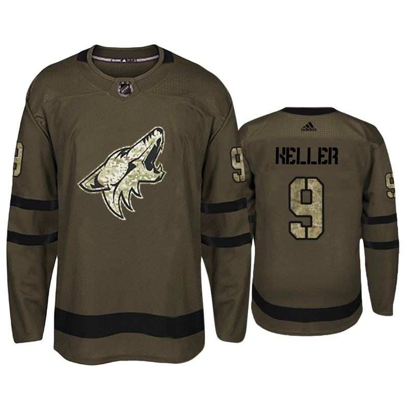 Coyotes Clayton Keller Camo Military Jersey