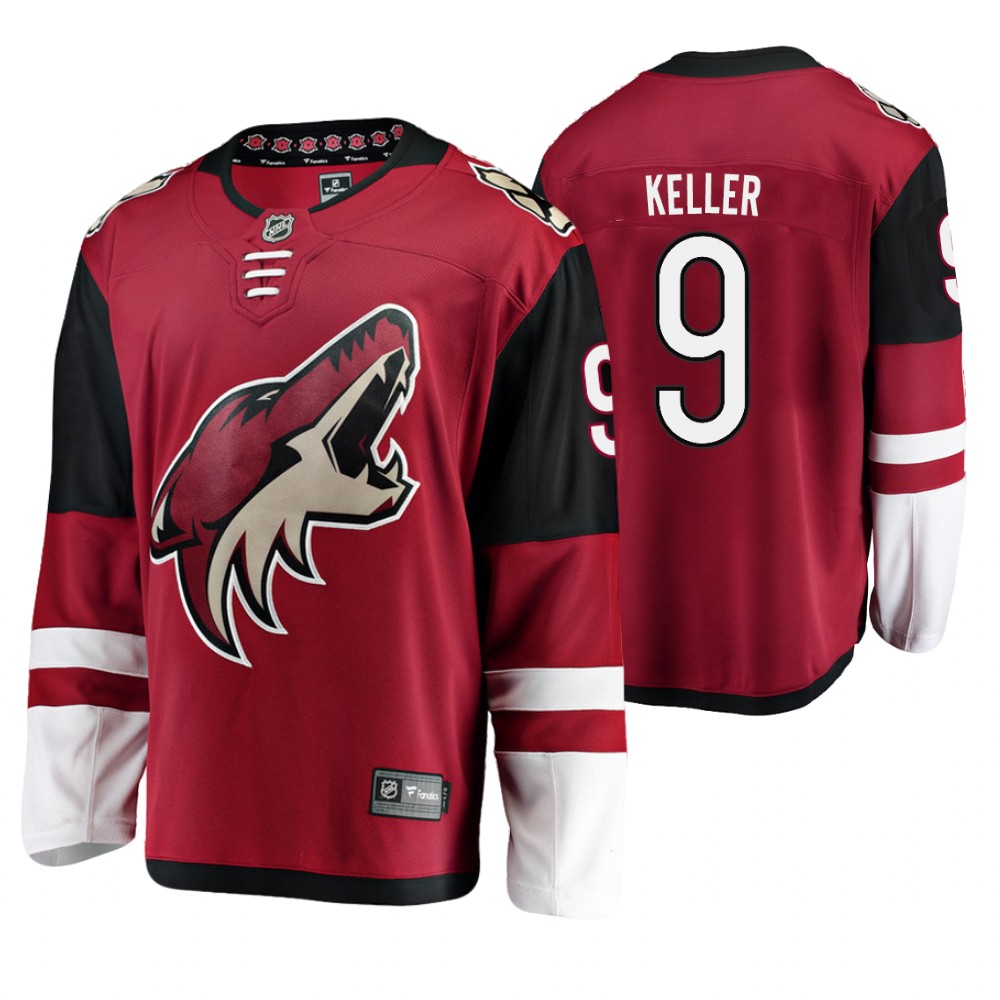 Coyotes Clayton Keller Red Fanatics Branded Home Breakaway Jersey