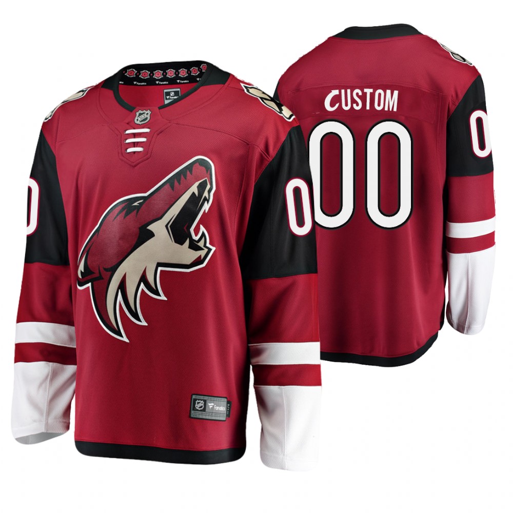 Coyotes Custom Red Fanatics Branded Home Breakaway Jersey