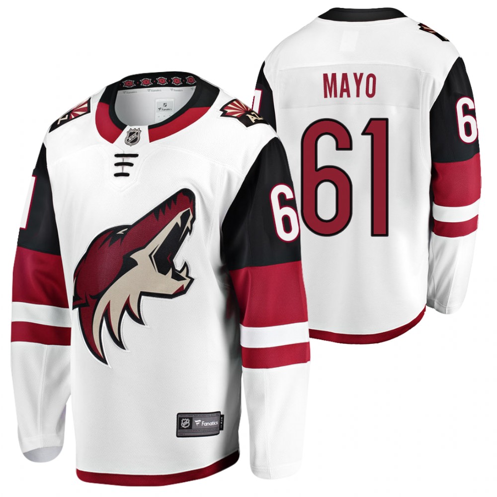Coyotes Dysin Mayo Jersey Away White Breakaway Player Men's