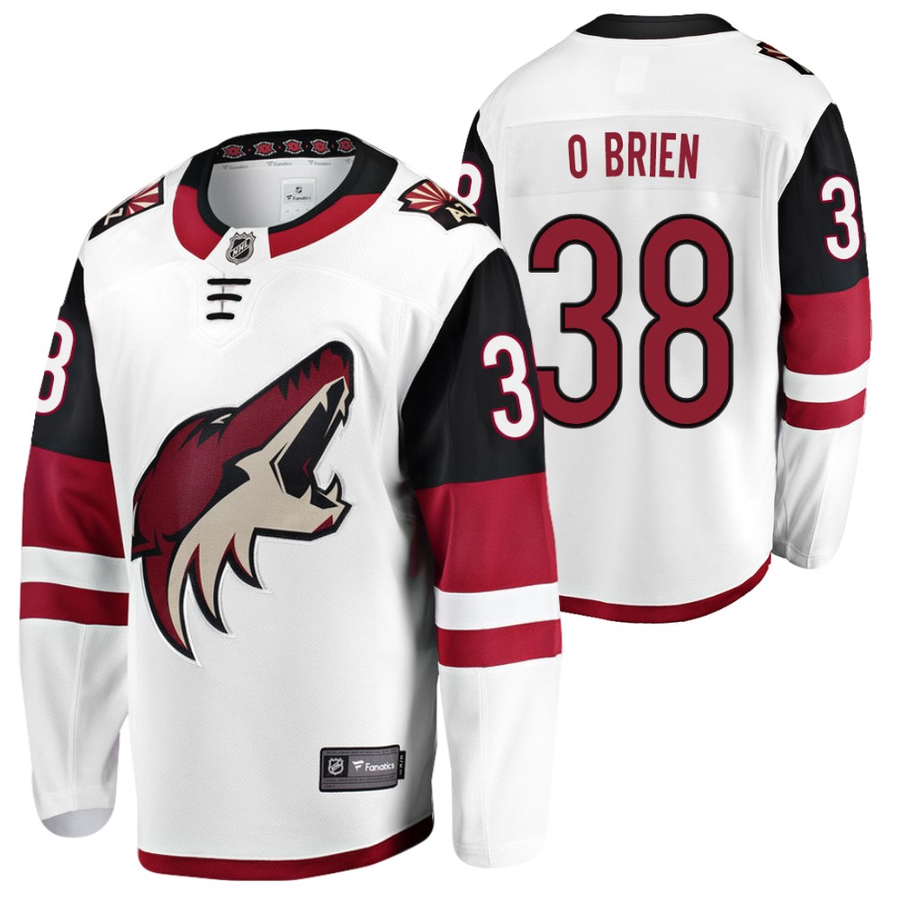 Coyotes Liam O'Brien Jersey Away White Player Men