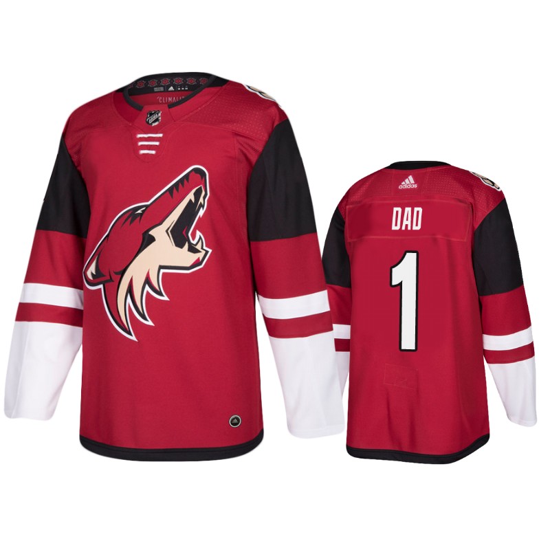 Coyotes Maroon Number 1 Dad Father's Day Jersey