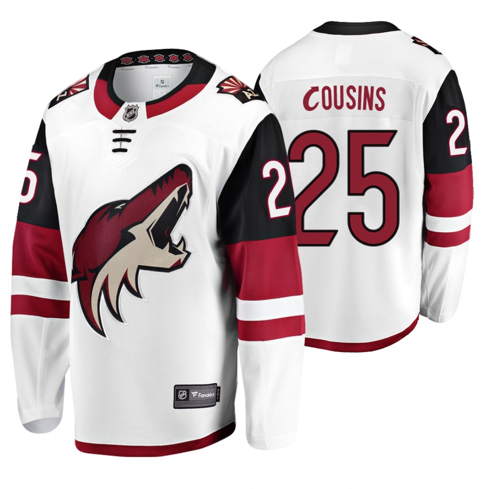 Coyotes Nick Cousins White Fanatics Branded Away Breakaway Jersey