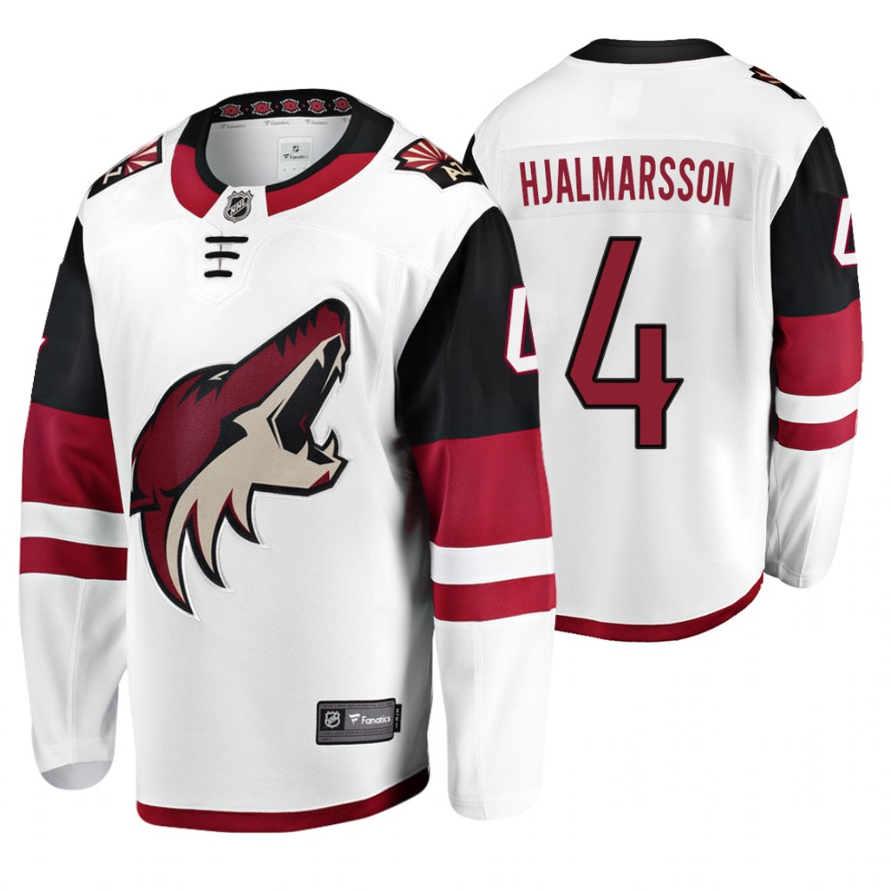 Coyotes Niklas Hjalmarsson White Fanatics Branded Away Breakaway Jersey