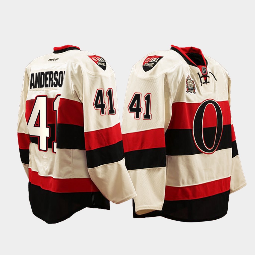 Craig Anderson Ottawa Senators Heritage Classic White Jersey