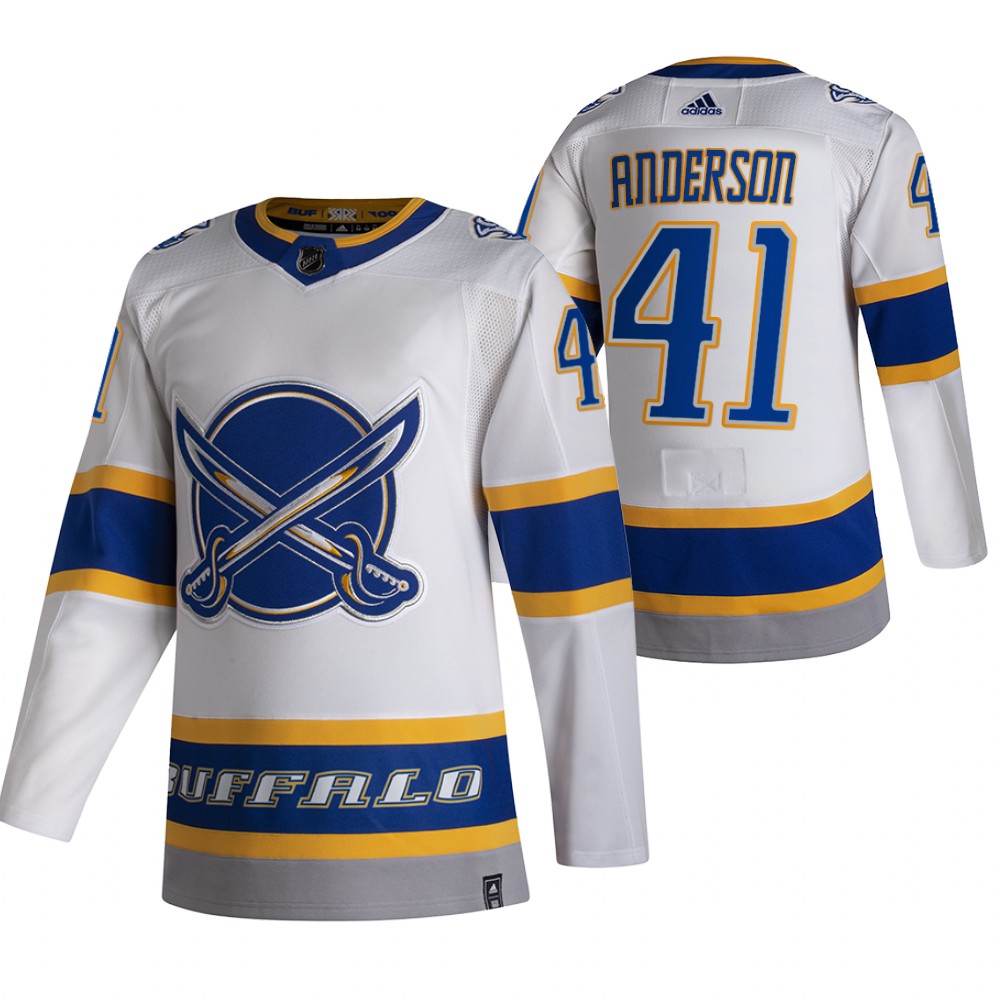 Craig Anderson Sabres 2021 Reverse Retro White Special Edition Jersey