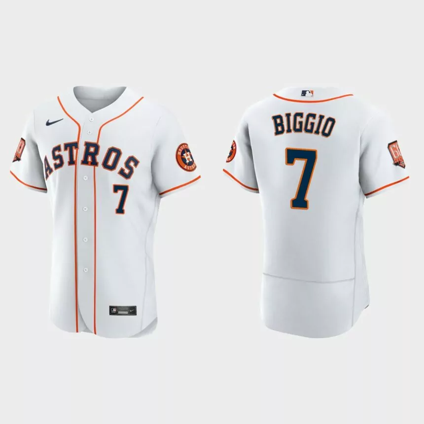 Craig Biggio Houston Astros 60th Anniversary Authentic Jersey – White