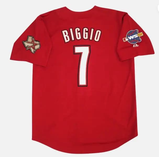Craig Biggio Houston Astros Alt Brick Red 2005 World Series Jersey Men's