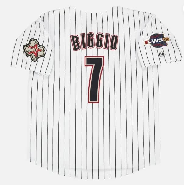 Craig Biggio Houston Astros Home White 2005 World Series Jersey Men's