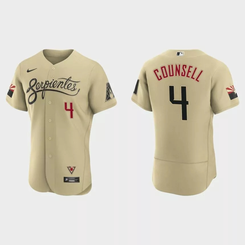 Craig Counsell Arizona Diamondbacks 2021 City Connect Authentic Jersey – Gold.jpg