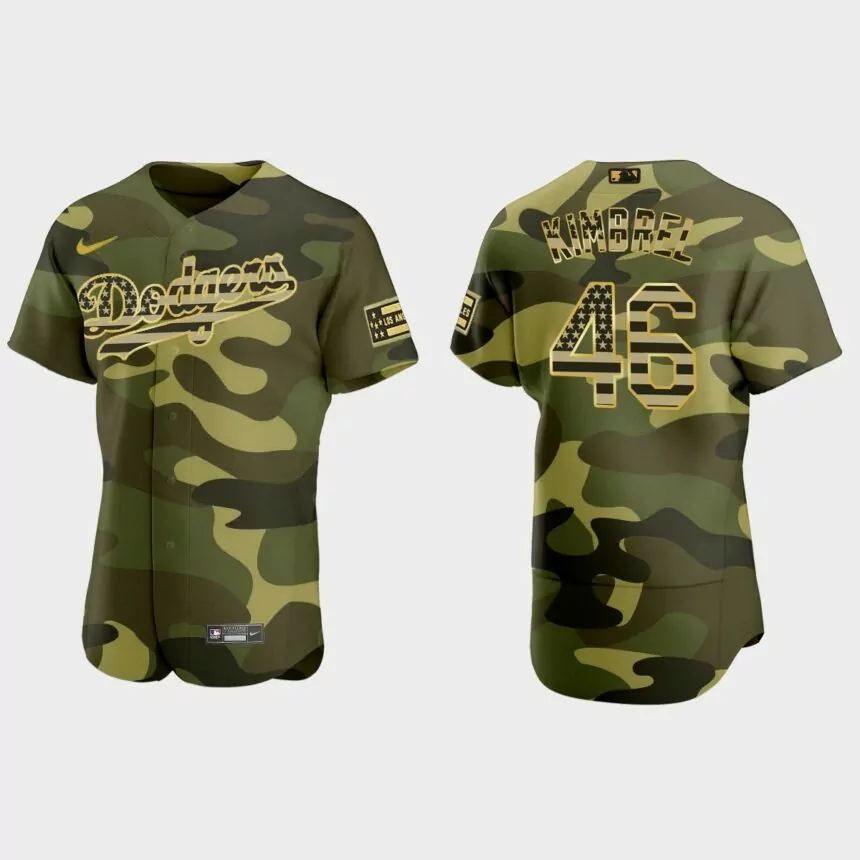 Craig Kimbrel Los Angeles Dodgers 2022 Armed Forces Day Authentic Jersey – Camo