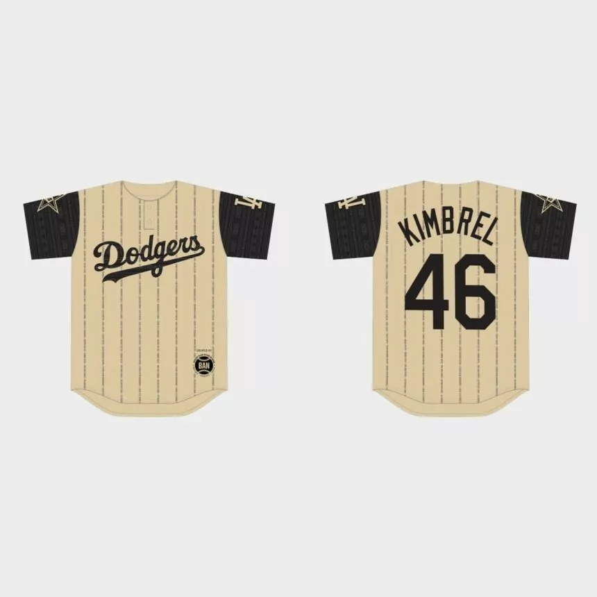 Craig Kimbrel Los Angeles Dodgers 2022 Black Heritage Night Jersey – Gold