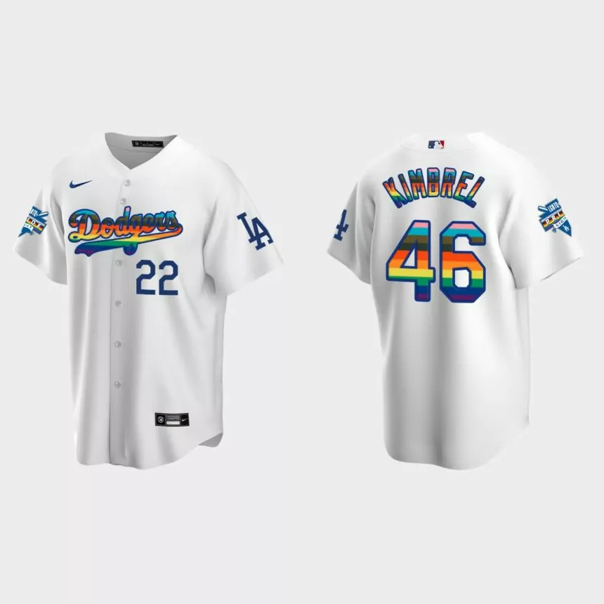 Craig Kimbrel Los Angeles Dodgers 2022 Pride Night LGBTQ Replica Jersey – White